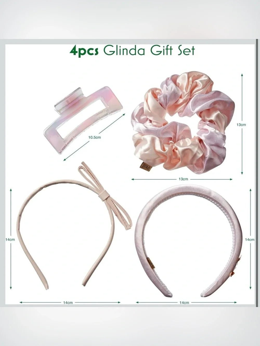 scunci x Wicked Pink Hair Accessory Set with Headbands, Claw Clip & Scrunchies